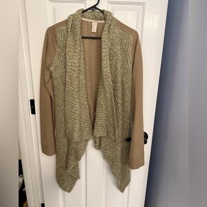 Prana Women's Brown and Cream Cardigan Sweater